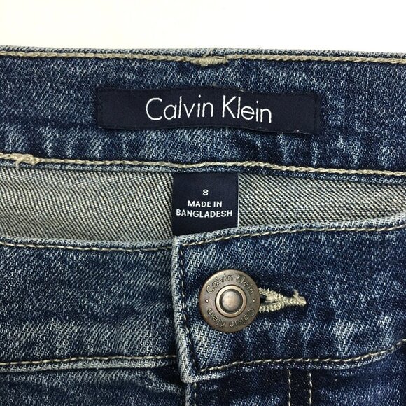 Calvin Klein Women's Straight Leg Jeans High Rise Stretch size 8 length 29" - Picture 4 of 9